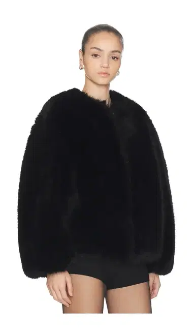 HAELO Long Hair Faux Fur Bomber | Thumbnail 2 HAELO Long Hair Faux Fur Bomber | Thumbnail 2