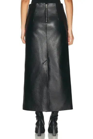 TOTEME Grained Leather Straight Skirt | Thumbnail 4 TOTEME Grained Leather Straight Skirt | Thumbnail 4