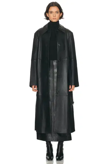 TOTEME Belted Leather Coat | Thumbnail 2 TOTEME Belted Leather Coat | Thumbnail 2