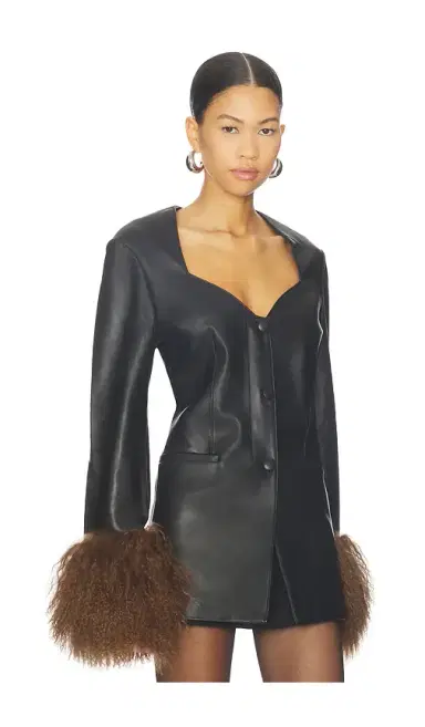 Susanna Chow Daria Leather Shearling Jacket | Thumbnail 2 Susanna Chow Daria Leather Shearling Jacket | Thumbnail 2