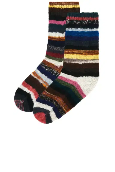 The Elder Statesman Hand Knit Mix N' Match Sock | Thumbnail 2 The Elder Statesman Hand Knit Mix N' Match Sock | Thumbnail 2