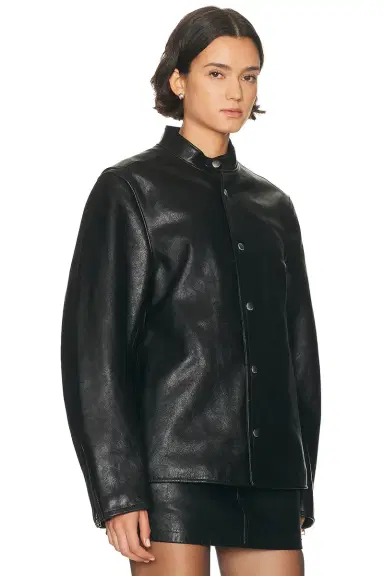 Alexander Wang Curved Sleeve Moto Jacket | Thumbnail 2 Alexander Wang Curved Sleeve Moto Jacket | Thumbnail 2