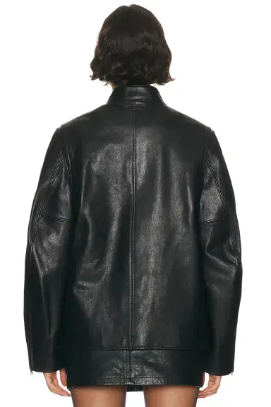 Alexander Wang Curved Sleeve Moto Jacket | Thumbnail 3 Alexander Wang Curved Sleeve Moto Jacket | Thumbnail 3
