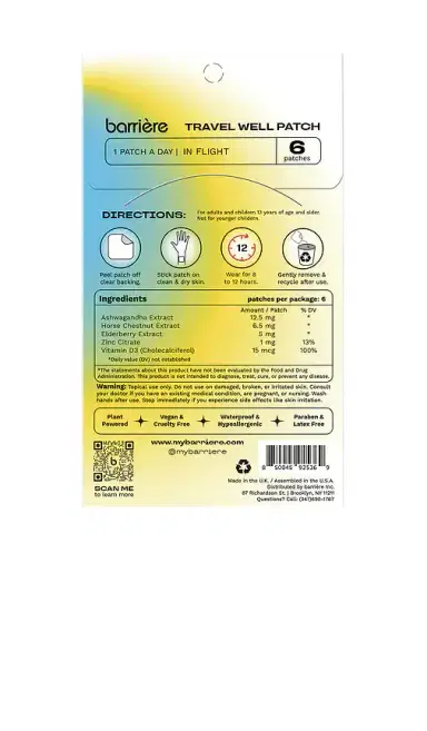 barrière Travel Well Multivitamin Patch 6 Pack | Thumbnail 2 barrière Travel Well Multivitamin Patch 6 Pack | Thumbnail 2