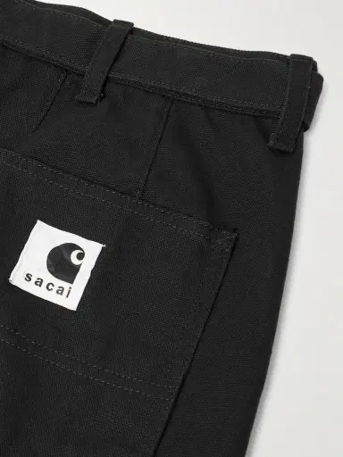 Sacai Carhartt WIP Straight-Leg Belted Panelled Cotton-Canvas Trousers - Men | Thumbnail 5 Sacai Carhartt WIP Straight-Leg Belted Panelled Cotton-Canvas Trousers - Men | Thumbnail 5