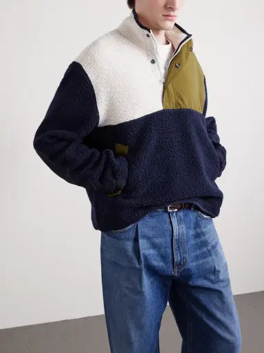 Drake's Fleece and Shell Half-Placket Jacket - Men | Thumbnail 3 Drake's Fleece and Shell Half-Placket Jacket - Men | Thumbnail 3