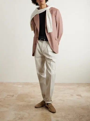 Brunello Cucinelli Herringbone Wool and Cashmere-Blend Blazer - Men | Thumbnail 2 Brunello Cucinelli Herringbone Wool and Cashmere-Blend Blazer - Men | Thumbnail 2