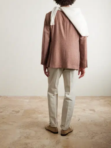 Brunello Cucinelli Herringbone Wool and Cashmere-Blend Blazer - Men | Thumbnail 4 Brunello Cucinelli Herringbone Wool and Cashmere-Blend Blazer - Men | Thumbnail 4