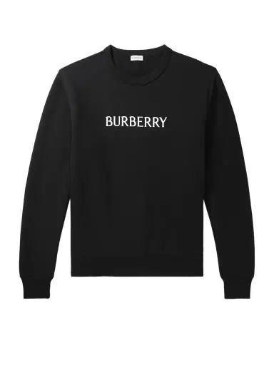 Burberry Logo-Print Cotton-Jersey Sweatshirt - Men | Thumbnail 1 Burberry Logo-Print Cotton-Jersey Sweatshirt - Men | Thumbnail 1
