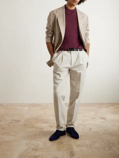 Brunello Cucinelli Silk and Cotton-Blend T-Shirt - Men | Thumbnail 2 Brunello Cucinelli Silk and Cotton-Blend T-Shirt - Men | Thumbnail 2