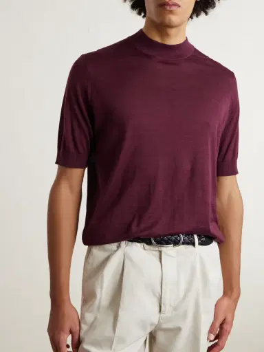 Brunello Cucinelli Silk and Cotton-Blend T-Shirt - Men | Thumbnail 3 Brunello Cucinelli Silk and Cotton-Blend T-Shirt - Men | Thumbnail 3