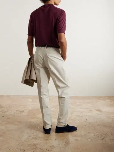 Brunello Cucinelli Silk and Cotton-Blend T-Shirt - Men | Thumbnail 4 Brunello Cucinelli Silk and Cotton-Blend T-Shirt - Men | Thumbnail 4