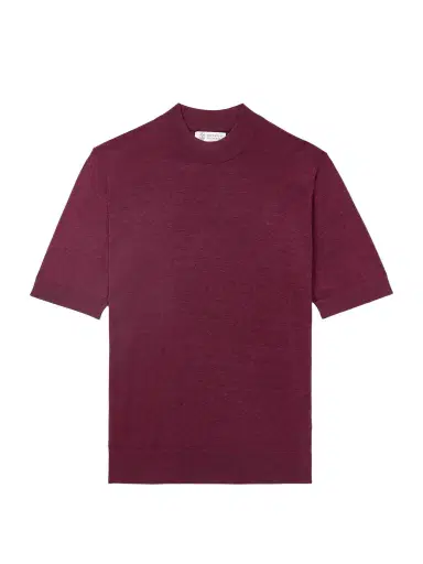 Brunello Cucinelli Silk and Cotton-Blend T-Shirt - Men | Thumbnail 1 Brunello Cucinelli Silk and Cotton-Blend T-Shirt - Men | Thumbnail 1