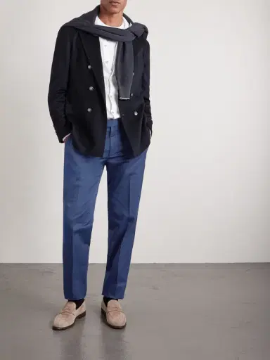 Brunello Cucinelli Slim-Fit Stretch-Cotton Twill Trousers - Men | Thumbnail 2 Brunello Cucinelli Slim-Fit Stretch-Cotton Twill Trousers - Men | Thumbnail 2