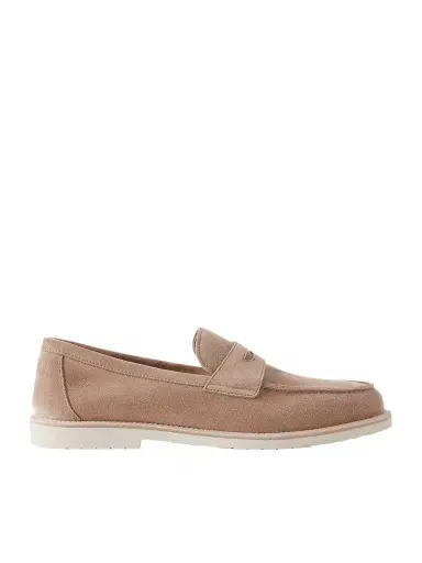 Brunello Cucinelli Suede Penny Loafers - Men | Thumbnail 1 Brunello Cucinelli Suede Penny Loafers - Men | Thumbnail 1