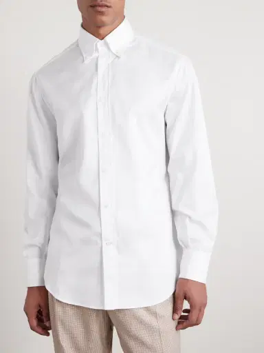 Brunello Cucinelli Button-Down Collar Cotton Shirt - Men | Thumbnail 3 Brunello Cucinelli Button-Down Collar Cotton Shirt - Men | Thumbnail 3
