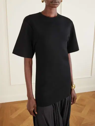 TOTEME Cocoon Draped Paneled Voile Midi Dress | Thumbnail 3 TOTEME Cocoon Draped Paneled Voile Midi Dress | Thumbnail 3