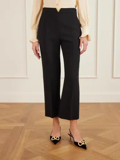 Valentino Garavani Embellished Wool Straight-leg Pants | Thumbnail 3 Valentino Garavani Embellished Wool Straight-leg Pants | Thumbnail 3