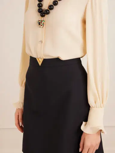 Valentino Garavani Embellished Wool And Silk-blend Crepe Mini Skirt | Thumbnail 5 Valentino Garavani Embellished Wool And Silk-blend Crepe Mini Skirt | Thumbnail 5