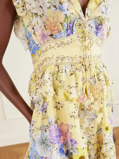 Camilla Appliquéd Embellished Floral-print Linen-voile Mini Dress | Thumbnail 5 Camilla Appliquéd Embellished Floral-print Linen-voile Mini Dress | Thumbnail 5