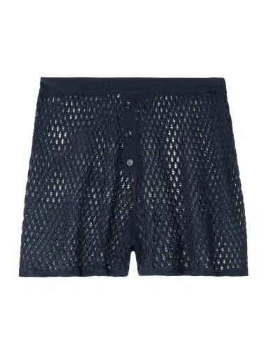 Kiki de Montparnasse Crocheted Silk Shorts | Thumbnail 1 Kiki de Montparnasse Crocheted Silk Shorts | Thumbnail 1