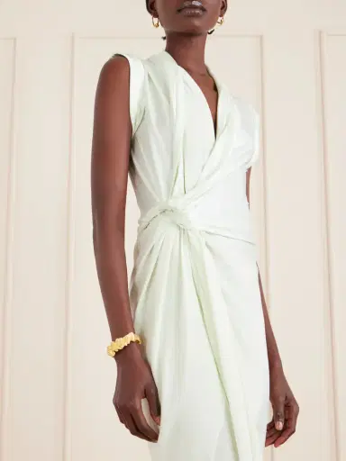 Victoria Beckham Asymmetric Twisted Satin Maxi Dress | Thumbnail 4 Victoria Beckham Asymmetric Twisted Satin Maxi Dress | Thumbnail 4