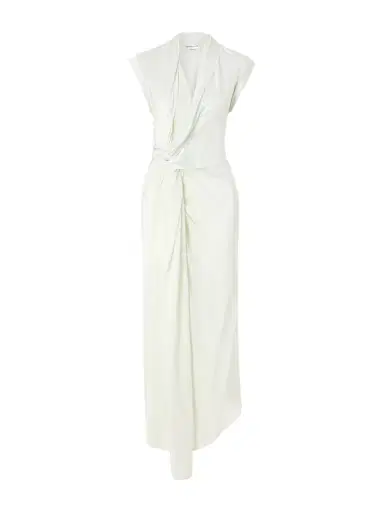 Victoria Beckham Asymmetric Twisted Satin Maxi Dress | Thumbnail 1 Victoria Beckham Asymmetric Twisted Satin Maxi Dress | Thumbnail 1