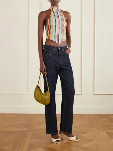 Missoni Striped Cotton And Silk-blend Crepe De Chine Halterneck Top | Thumbnail 2 Missoni Striped Cotton And Silk-blend Crepe De Chine Halterneck Top | Thumbnail 2