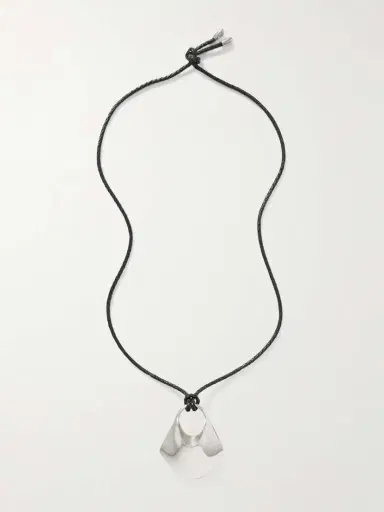 Khaite Lotus Medium Braided Leather And Silver-tone Necklace | Thumbnail 4 Khaite Lotus Medium Braided Leather And Silver-tone Necklace | Thumbnail 4