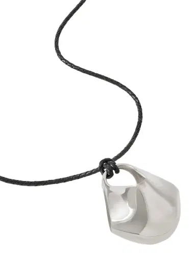 Khaite Lotus Medium Braided Leather And Silver-tone Necklace | Thumbnail 1 Khaite Lotus Medium Braided Leather And Silver-tone Necklace | Thumbnail 1