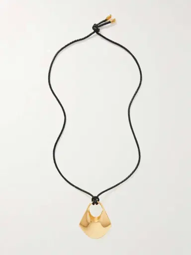 Khaite Lotus Medium Leather And Gold-plated Necklace | Thumbnail 4 Khaite Lotus Medium Leather And Gold-plated Necklace | Thumbnail 4
