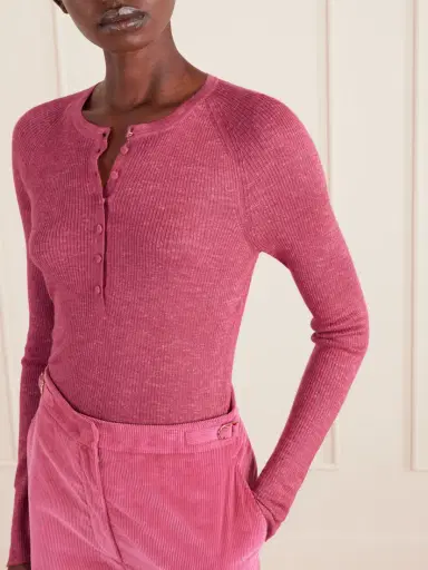 Gabriela Hearst Anges Ribbed Cashmere, Silk And Hemp-blend Henley Shirt | Thumbnail 5 Gabriela Hearst Anges Ribbed Cashmere, Silk And Hemp-blend Henley Shirt | Thumbnail 5