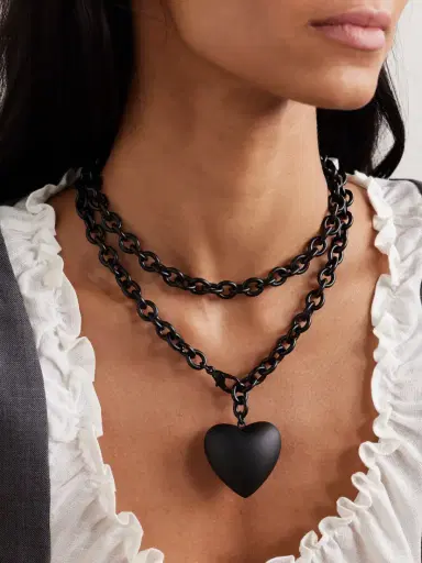 Roxanne Assoulin The Puffy Heart Metal Necklace | Thumbnail 2 Roxanne Assoulin The Puffy Heart Metal Necklace | Thumbnail 2