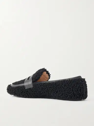 Gianvito Rossi Leather-trimmed Shearling Loafers | Thumbnail 3 Gianvito Rossi Leather-trimmed Shearling Loafers | Thumbnail 3