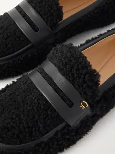 Gianvito Rossi Leather-trimmed Shearling Loafers | Thumbnail 5 Gianvito Rossi Leather-trimmed Shearling Loafers | Thumbnail 5