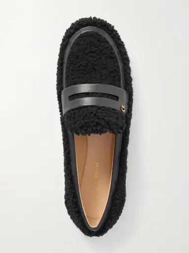 Gianvito Rossi Leather-trimmed Shearling Loafers | Thumbnail 6 Gianvito Rossi Leather-trimmed Shearling Loafers | Thumbnail 6