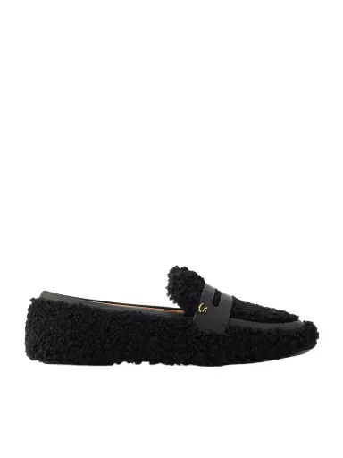 Gianvito Rossi Leather-trimmed Shearling Loafers | Thumbnail 1 Gianvito Rossi Leather-trimmed Shearling Loafers | Thumbnail 1