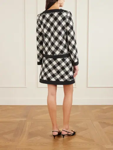 Valentino Garavani Damier Checked Bouclé-tweed Jacket | Thumbnail 4 Valentino Garavani Damier Checked Bouclé-tweed Jacket | Thumbnail 4