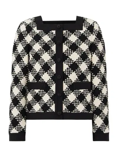 Valentino Garavani Damier Checked Bouclé-tweed Jacket | Thumbnail 1 Valentino Garavani Damier Checked Bouclé-tweed Jacket | Thumbnail 1