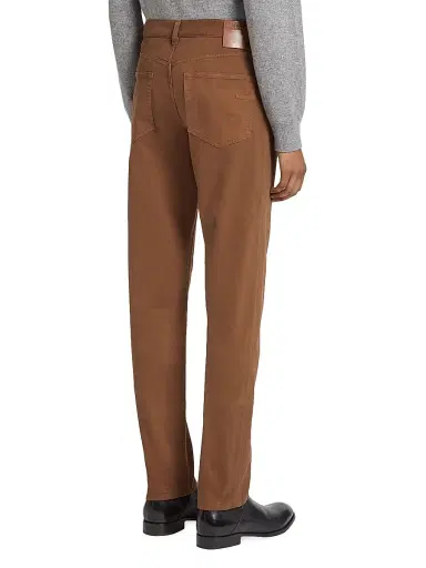 ZEGNA Men's Stretch Gabardine Pants - Light Brown | Thumbnail 3 ZEGNA Men's Stretch Gabardine Pants - Light Brown | Thumbnail 3