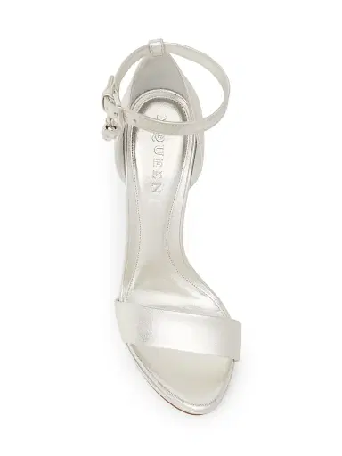 McQueen Women's Skull Charm Leather Platform Sandals - Silver | Thumbnail 4 McQueen Women's Skull Charm Leather Platform Sandals - Silver | Thumbnail 4