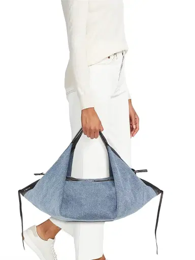 3.1 Phillip Lim Women's Medium Luna Cotton Denim Hobo Bag | Thumbnail 2 3.1 Phillip Lim Women's Medium Luna Cotton Denim Hobo Bag | Thumbnail 2