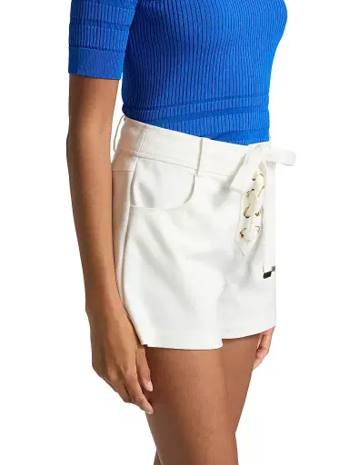 Ramy Brook Women's Alba Cotton-Blend High-Waist Shorts - | Thumbnail 4 Ramy Brook Women's Alba Cotton-Blend High-Waist Shorts - | Thumbnail 4