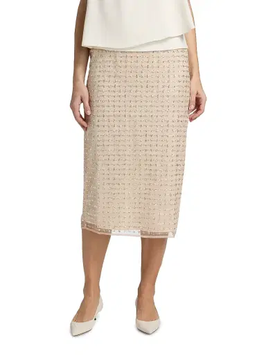 Staud Women's Casey Embellished Midi-Skirt - Stardust | Thumbnail 3 Staud Women's Casey Embellished Midi-Skirt - Stardust | Thumbnail 3
