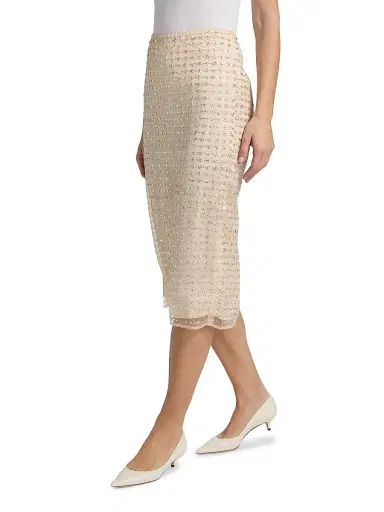 Staud Women's Casey Embellished Midi-Skirt - Stardust | Thumbnail 4 Staud Women's Casey Embellished Midi-Skirt - Stardust | Thumbnail 4