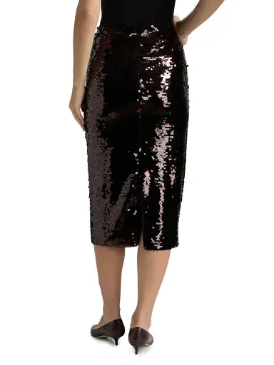 Staud Women's Ciara Sequined Pencil Skirt - Espresso Black | Thumbnail 5 Staud Women's Ciara Sequined Pencil Skirt - Espresso Black | Thumbnail 5