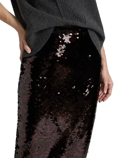Staud Women's Ciara Sequined Pencil Skirt - Espresso Black | Thumbnail 6 Staud Women's Ciara Sequined Pencil Skirt - Espresso Black | Thumbnail 6