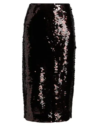 Staud Women's Ciara Sequined Pencil Skirt - Espresso Black | Thumbnail 1 Staud Women's Ciara Sequined Pencil Skirt - Espresso Black | Thumbnail 1