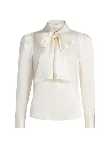 L'AGENCE Women's Honey Silk Tieneck Blouse - | Thumbnail 1 L'AGENCE Women's Honey Silk Tieneck Blouse - | Thumbnail 1