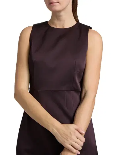 Staud Women's Garden Satin Sleeveless Sheath Minidress - Earth | Thumbnail 6 Staud Women's Garden Satin Sleeveless Sheath Minidress - Earth | Thumbnail 6